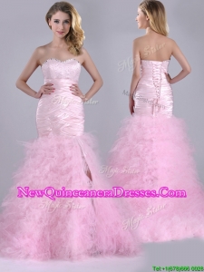 Luxurious Ruffled Taffeta and Tulle Dama Dress with Beading and Sequins