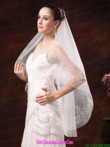Fairy Embroidery Organza Wedding Veil