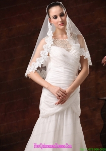 Modest Lace Tulle Bridal Veils For Wedding