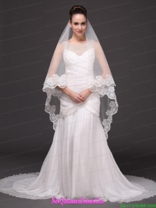 Lace Appliques Tulle Graceful Wedding Veil