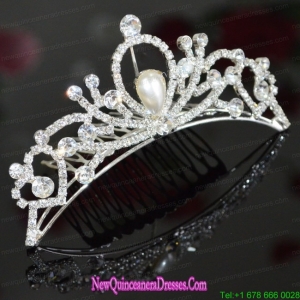 The Most Popular Tiara With Rhinestone And Imitation Pearl