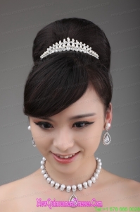 Together with Rhinestone Pearl and Alloy in Necklace and Tiara