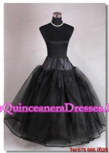 High End Organza Ball Gown Floor Length Black Petticoat