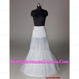 Trendy Organza Mermaid Floor Length White Petticoat