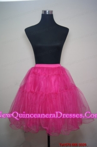 Unique Organza Mini Length Prom Petticoat in Hot Pink
