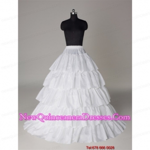 Hot Sell Organza A Line Floor Length Petticoat in White