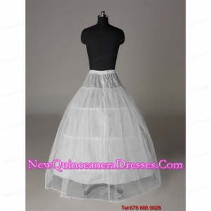Modest Organza Ball Gown Floor Length White Petticoat