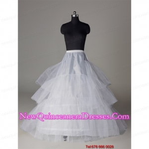 Popular Organza A Line 3 Layers White Petticoat