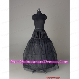 Unique Organza Ball Gown Floor Length Black Petticoat