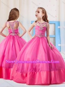 2016 Fashionable Ball Gowns Scoop Little Girl Pageant Dress with Side Zipper