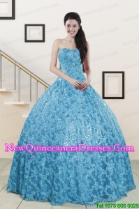 2015 New Style Sweetheart Ball Gown Quinceanera Dress in Baby Blue