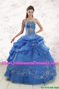 Appliques Elegant Royal Blue Quinceanera Dresses For 2015
