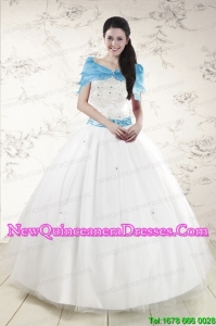New Style White Quinceanera Dresses with Appliques