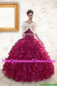 2015 Perfect Sweetheart Quinceanera Gown with Beading and Ruffles