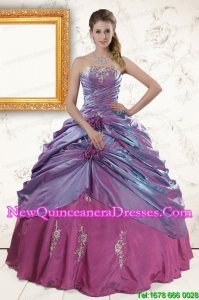 2015 Perfect Sweetheart Purple Quinceanera Dresses with Embroidery