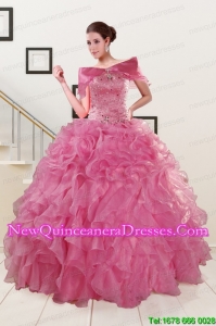 Beautiful Sweetheart Pink Quinceanera Dresses with Beading
