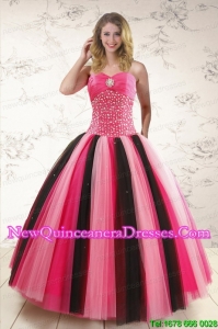 Custom Made Multi-color Quinceanera Dresses with Beading for 2015