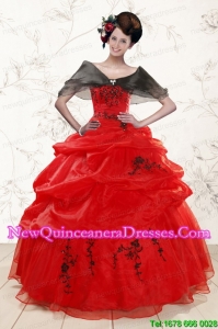 Discount Sweetheart Red Quinceanera Dresses for 2015