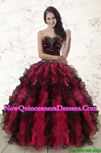 Beautiful Multi Color 2015 Quinceanera Dresses with Sweatheart