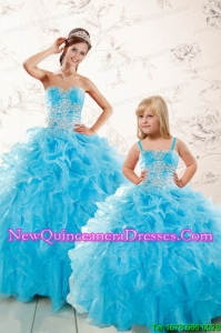 Aqua Blue Ball Gown Sweetheart Beading Princesita Dresses