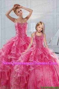 Hot Pink Sweetheart Beading Princesita Dresses