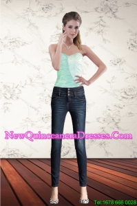 Multi Color Sweetheart Ruffled Pretty Corset with Beading