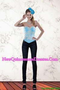 The Most Popular Ruffled Baby Blue Sweetheart Corset for 2015