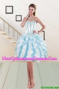Cheap Sweetheart Dama Dresses with Appliques and Ruffles