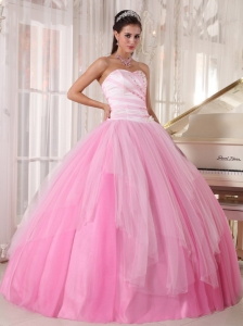 Perfect Pink Quinceanera Dress Sweetheart Tulle Beading Ball Gown