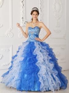 Modern Multi-color Quinceanera Dress Sweetheart Organza Beading A-Line / Princess