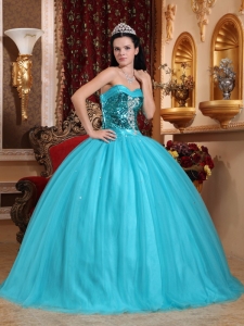 Popular Quinceanera Dress Sweetheart Tulle Beading Ball Gown