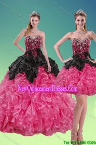 2015 New Style Beading and Ruffles Fashionable Quinceanera Dresses in Multi Color