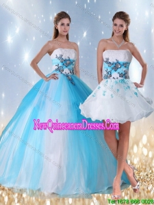 Fashionable Multi Color Quinceanera Dress with Appliques and Beading