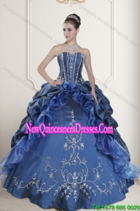 2015 Fashionable Embroidery and Beading Dresses for Quinceanera