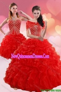 2015 Elegant Quinceanera Dresses With Beading and Ruffles