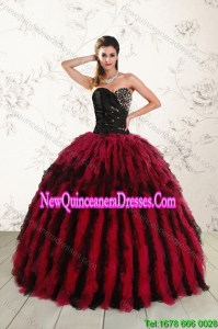 Luxurious Multi Color Sweet 16 Dresses with Beading and Ruffles