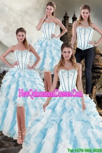 2015 New Style Ruffles Quinceanera Dresses in Multi Color