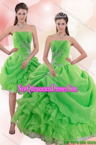 Pretty 2015 Pick Ups and Beading Quince Gowns in Spring Green
