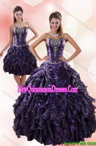 Top Seller Classic Sweetheart Ruffled 2015 Quinceanera Dresses with Embroidery