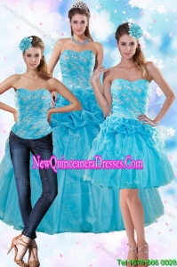 Top Seller and Sophisticated Teal Quince Dresses with Embroidery and Pick Ups