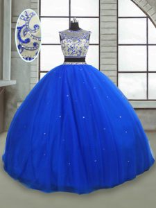 Sleeveless Beading Lace Up Quince Ball Gowns