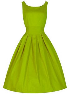 Pretty Olive Green Lace Up Scoop Ruching Court Dresses for Sweet 16 Taffeta Sleeveless