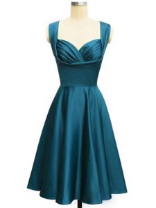 Colorful Teal Lace Up Straps Ruching Quinceanera Court Dresses Taffeta Sleeveless