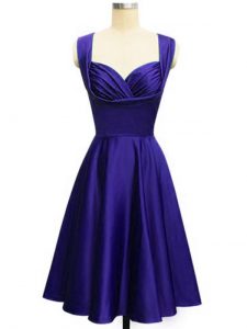 Straps Sleeveless Lace Up Quinceanera Court Dresses Purple Taffeta