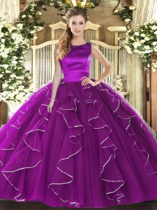 On Sale Sleeveless Ruffles Lace Up Quinceanera Gown