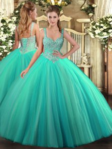 Pretty Sleeveless Beading Lace Up 15th Birthday Dress