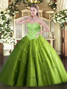 Dramatic Sweetheart Sleeveless Lace Up Ball Gown Prom Dress Tulle