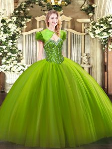 Inexpensive Sweetheart Lace Up Beading Sweet 16 Quinceanera Dress Sleeveless