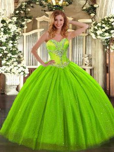 Captivating Floor Length 15 Quinceanera Dress Sweetheart Sleeveless Lace Up