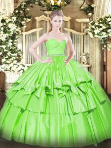 Fantastic Floor Length Ball Gowns Sleeveless Quinceanera Gowns Zipper